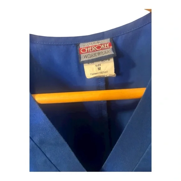 Cherokee Authentic Workwear Scrubs 2 Piece Set Royal Blue Uniform Size M - Picture 9 of 13